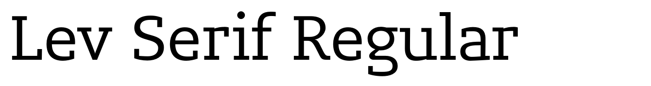 Lev Serif Regular